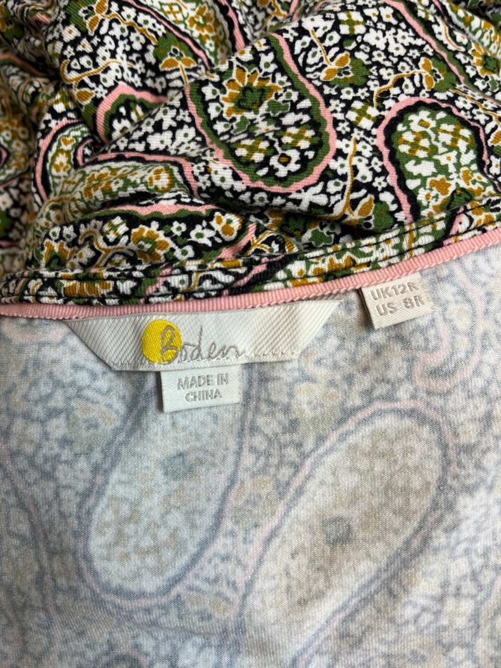 Boden Tiered faux Wrap Jersey Paisley Maxi Dress 8 - Picture 10 of 12